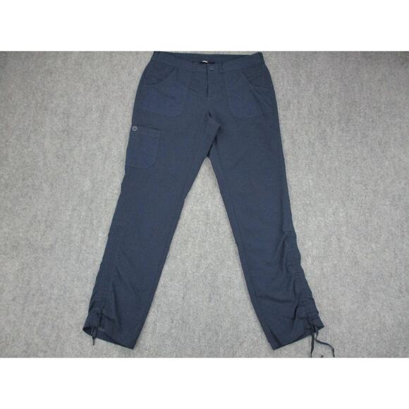 The North Face Pants - The North Face Pants Women 10 Navy Stretch Hiking Cinch Hem Cargo Hiking Outdoor